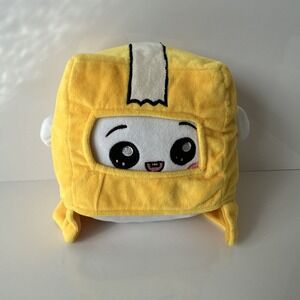 LANKYBOX LANKY BOX - BOXY - STUFFED PLUSH 7" TOY, Clean EUC YELLOW & WHITE